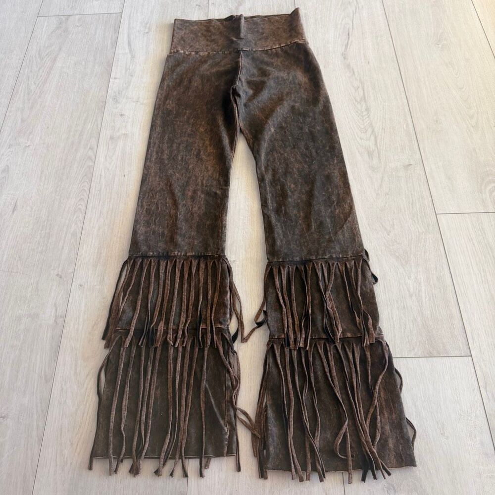 T Party Fringe Flare Pants size M